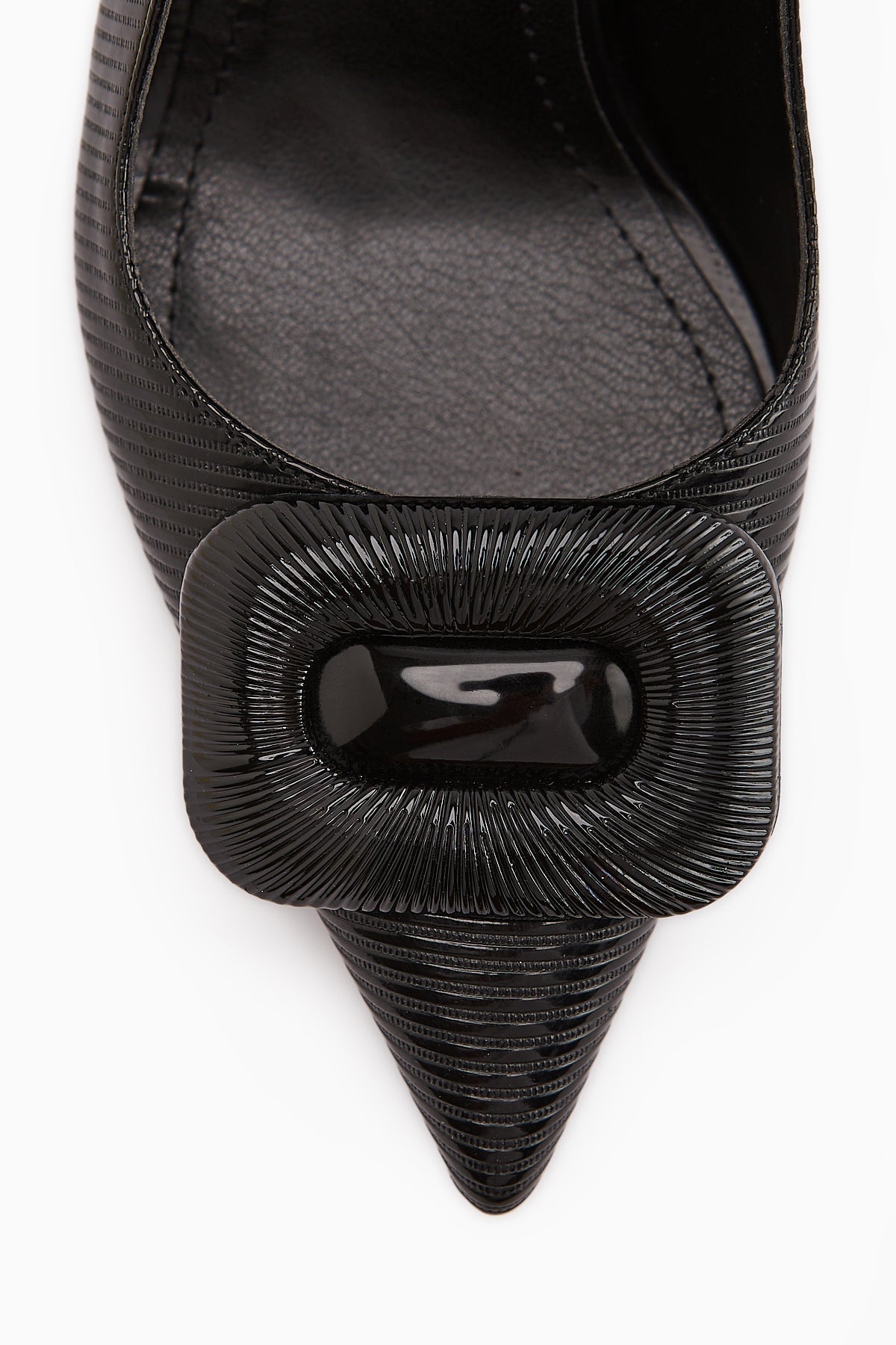 Hiam Women's Black Buckled High Heel Shoe