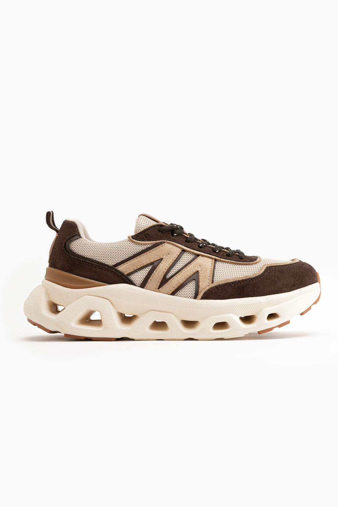Kiana Brown Mesh Detailed Thick Sole Women’s Sneakers