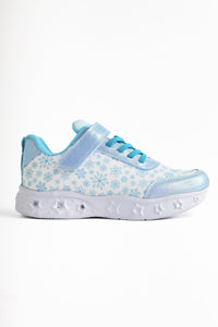 Denisa Blue Snow Themed Light-Up Kids' Athletic Shoes
