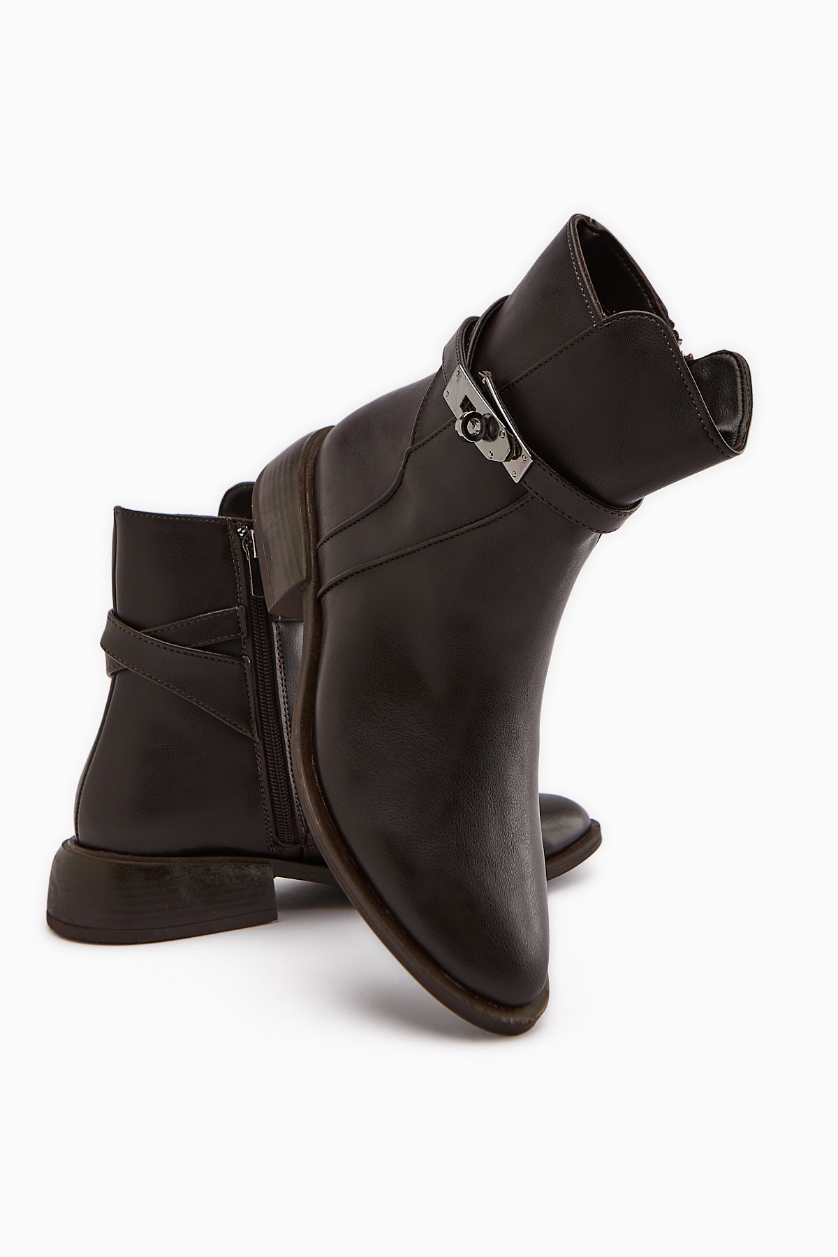 Tinna – Brown Buckle Boot (Women)