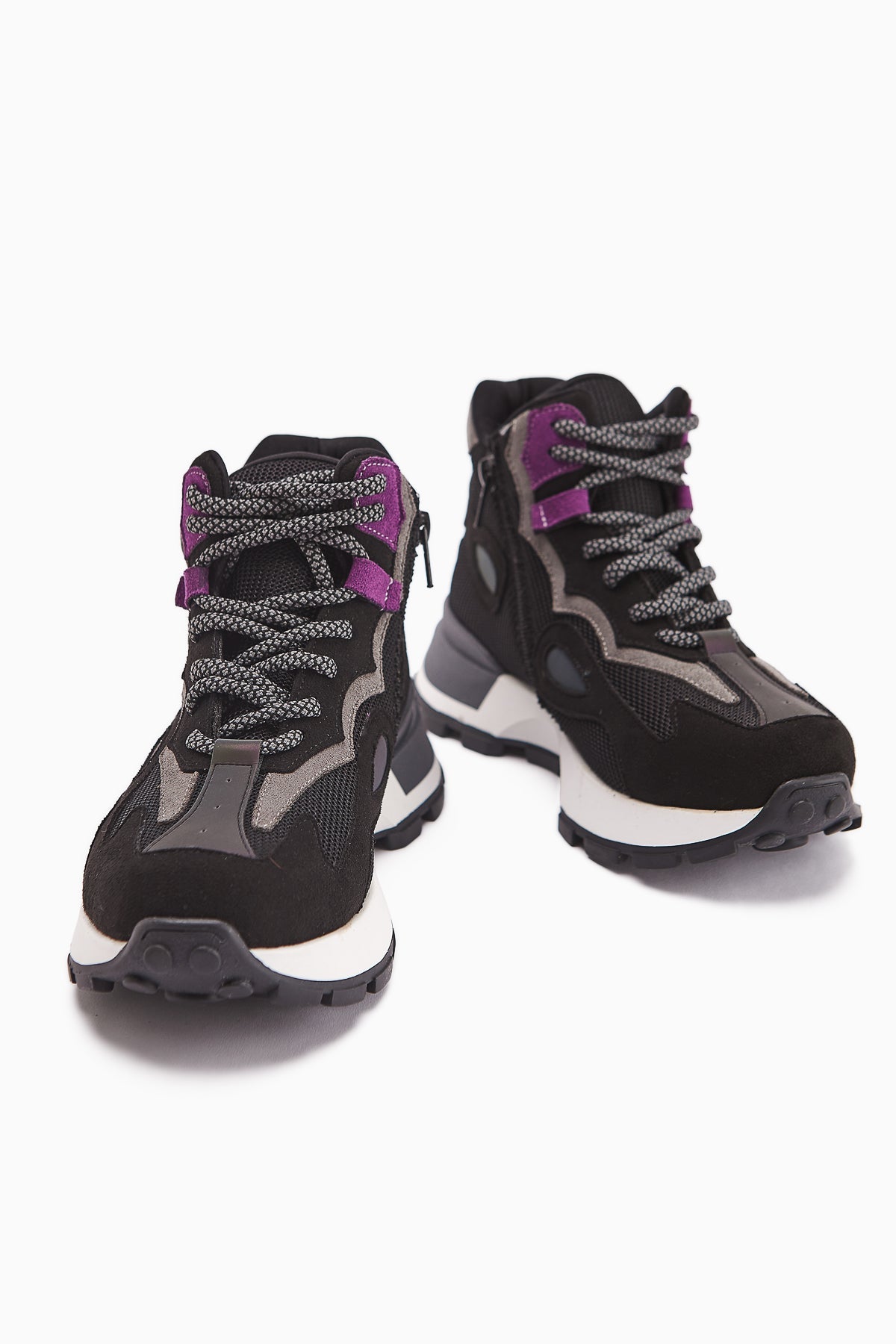 Emma Black Suede Detailed Lace-up Women's Sport Boot