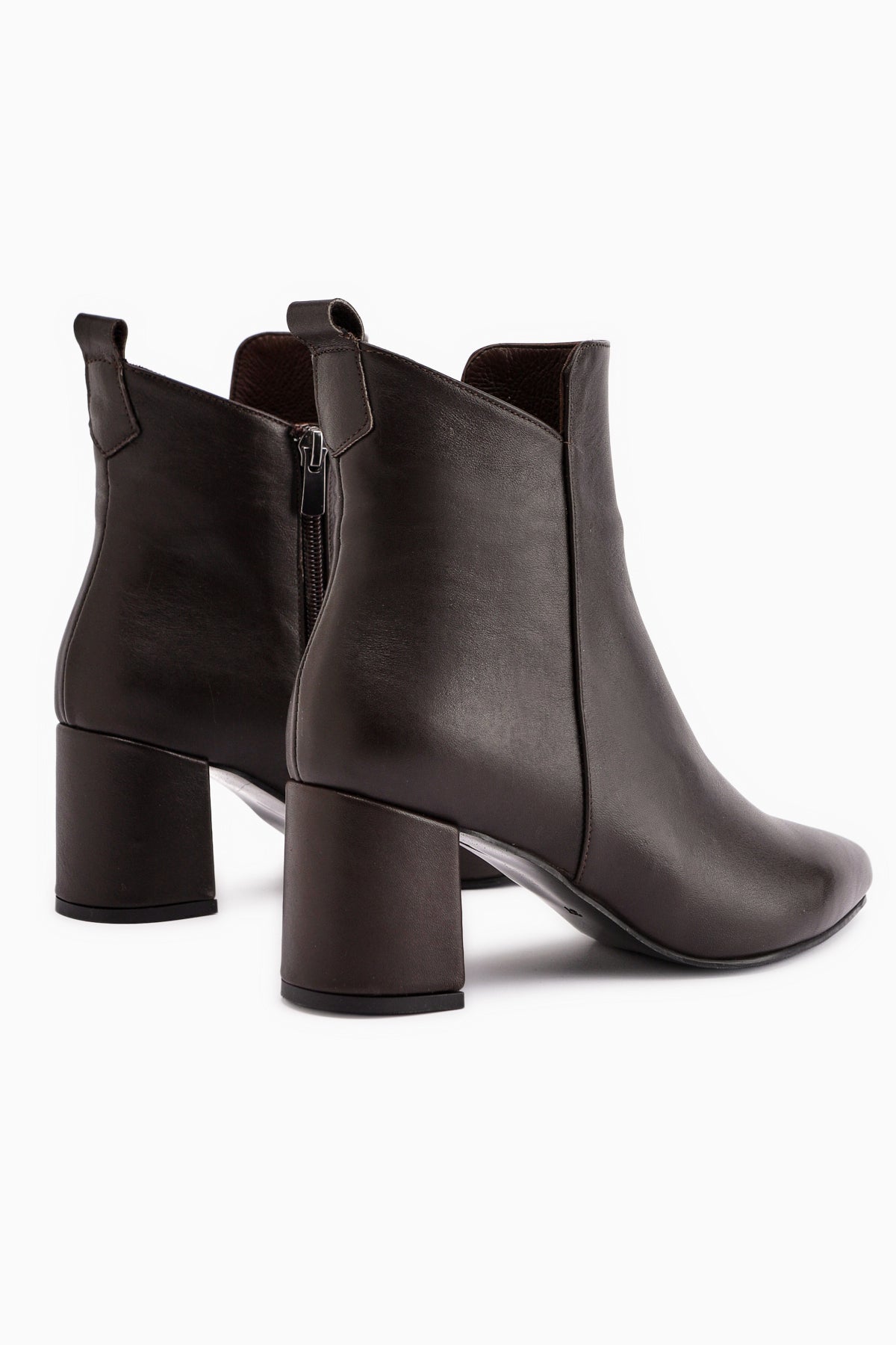 Julia Genuine Leather – Brown Heeled Boot (Women)