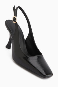 Senja Black Square Toe Women’s Heeled Shoes