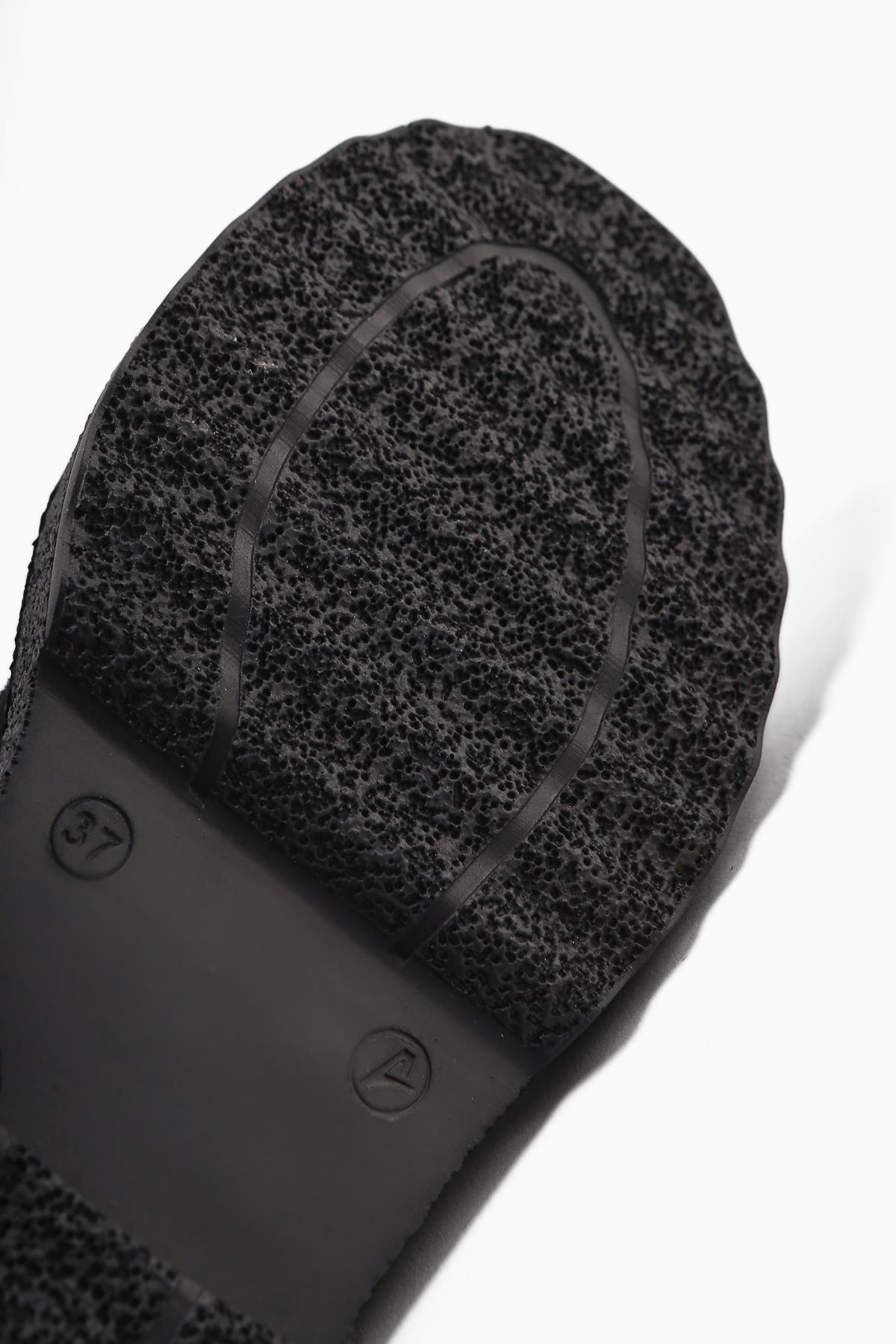 Bojan Black Suede Thick Soled Women's Casual Shoe