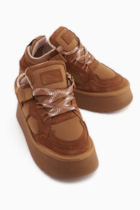 Rita Tan Suede Thick Sole Casual Women’s Sneakers