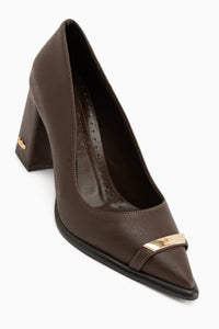 Carissa Brown Buckled Women’s Heeled Shoes