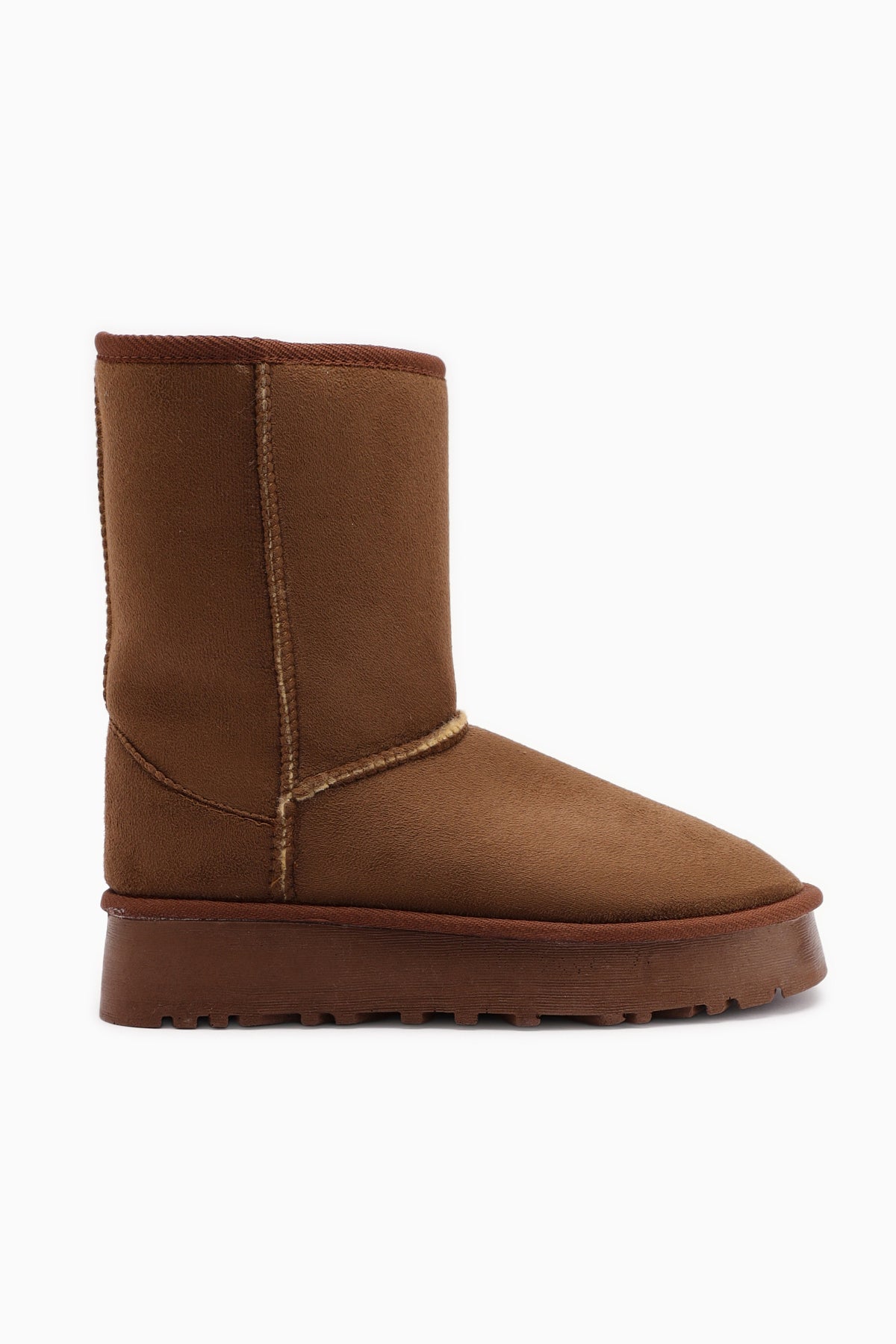 Lena-Birgitta Tan Suede Fur Lined Women’s Boots