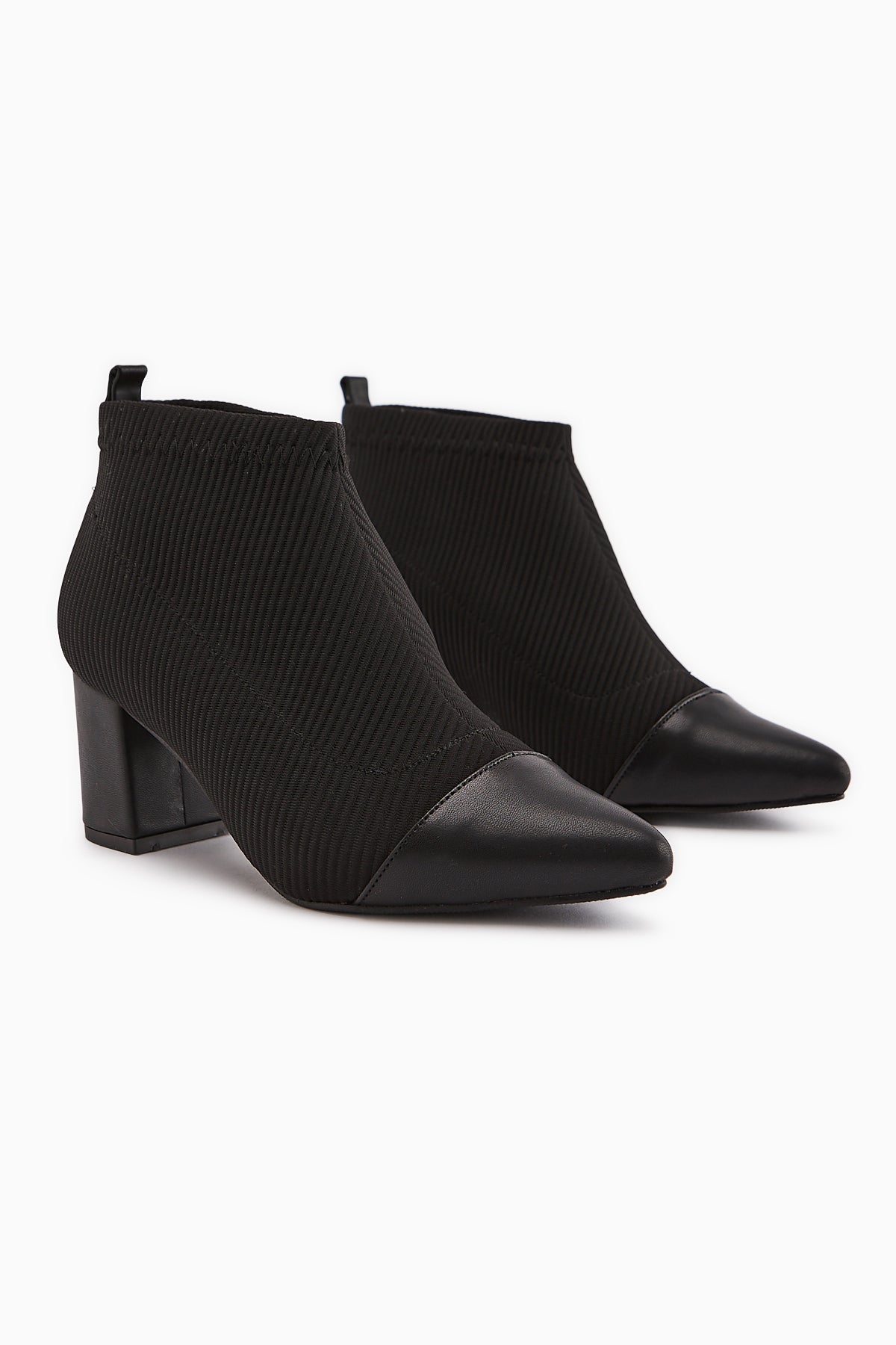 Daly – Black Stretch Heeled Boot (Women)