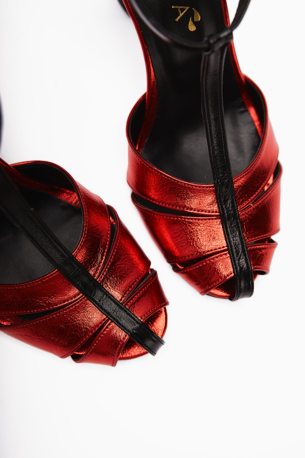 Mian Red Buckle Detailed Women’s Heeled Shoes