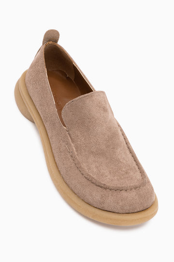 Greta Gray Suede Thick Sole Women’s Loafer