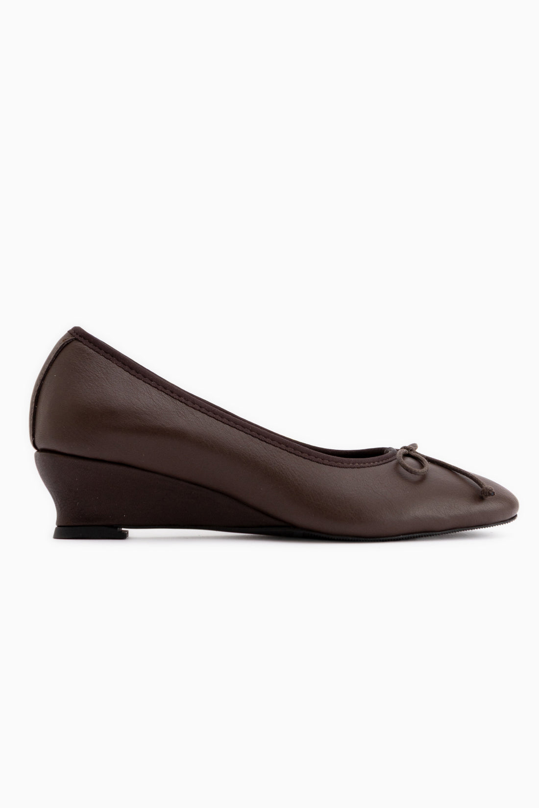 Arisa Genuine Leather Brown Wedge Heeled Women’s Shoes