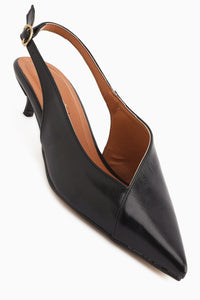 Jeni Black Closed Toe Short Heeled Women’s Shoes