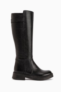 June Genuine Leather Black Women’s Boots