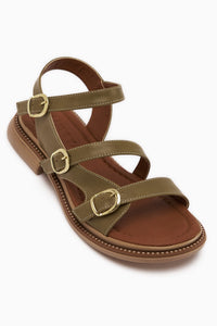 Myra Green Double Strap Women’s Sandal