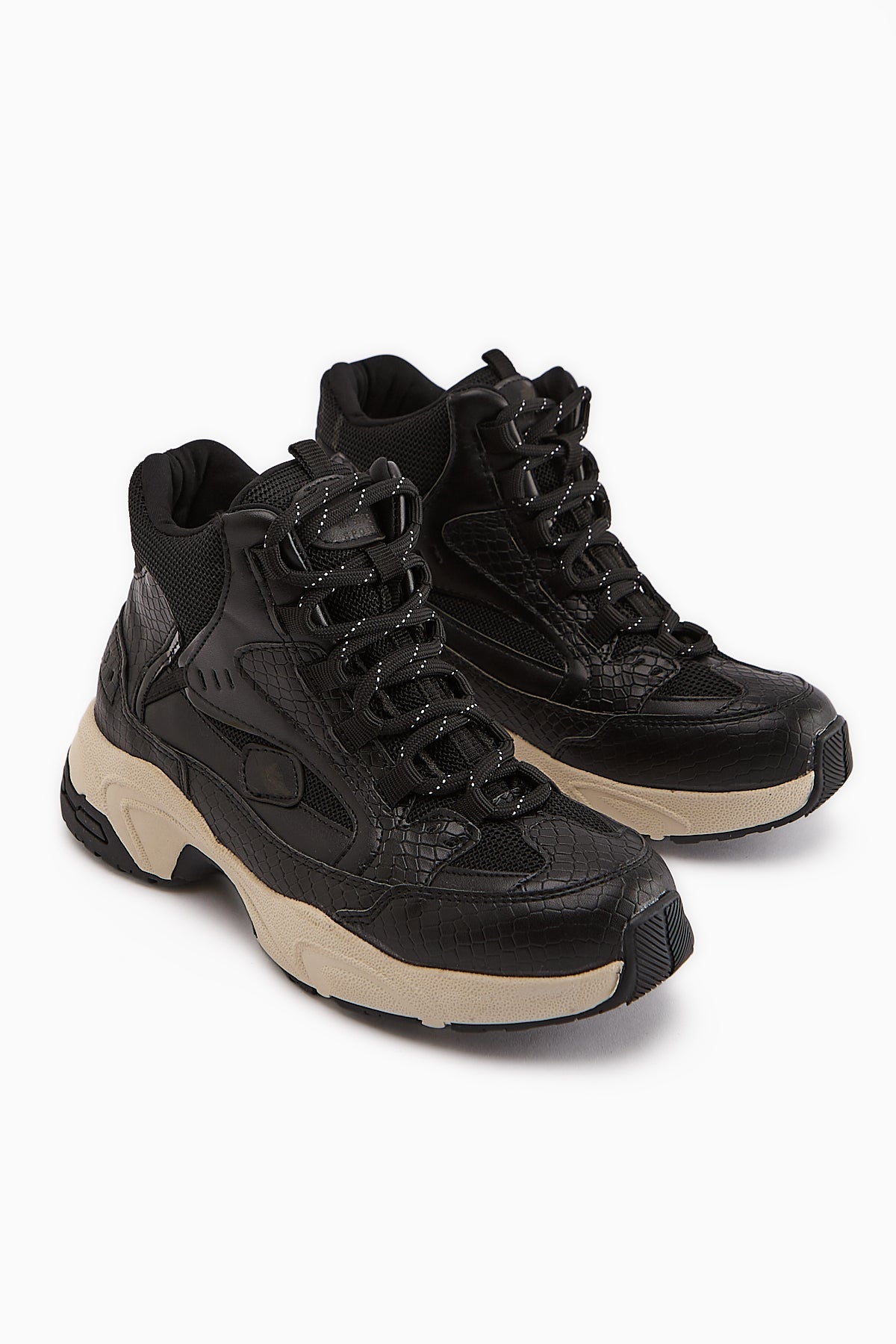 Nency – Black Lace-Up Sport Boot (Women)