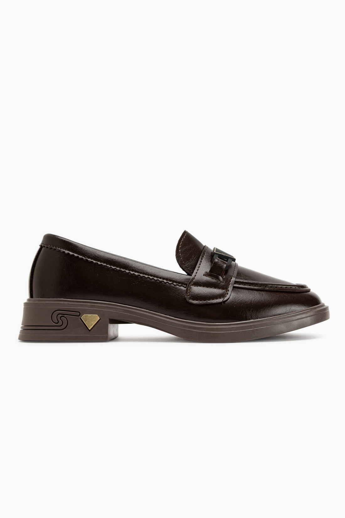 Emilia Brown Buckled Women’s Loafer Daily Shoes