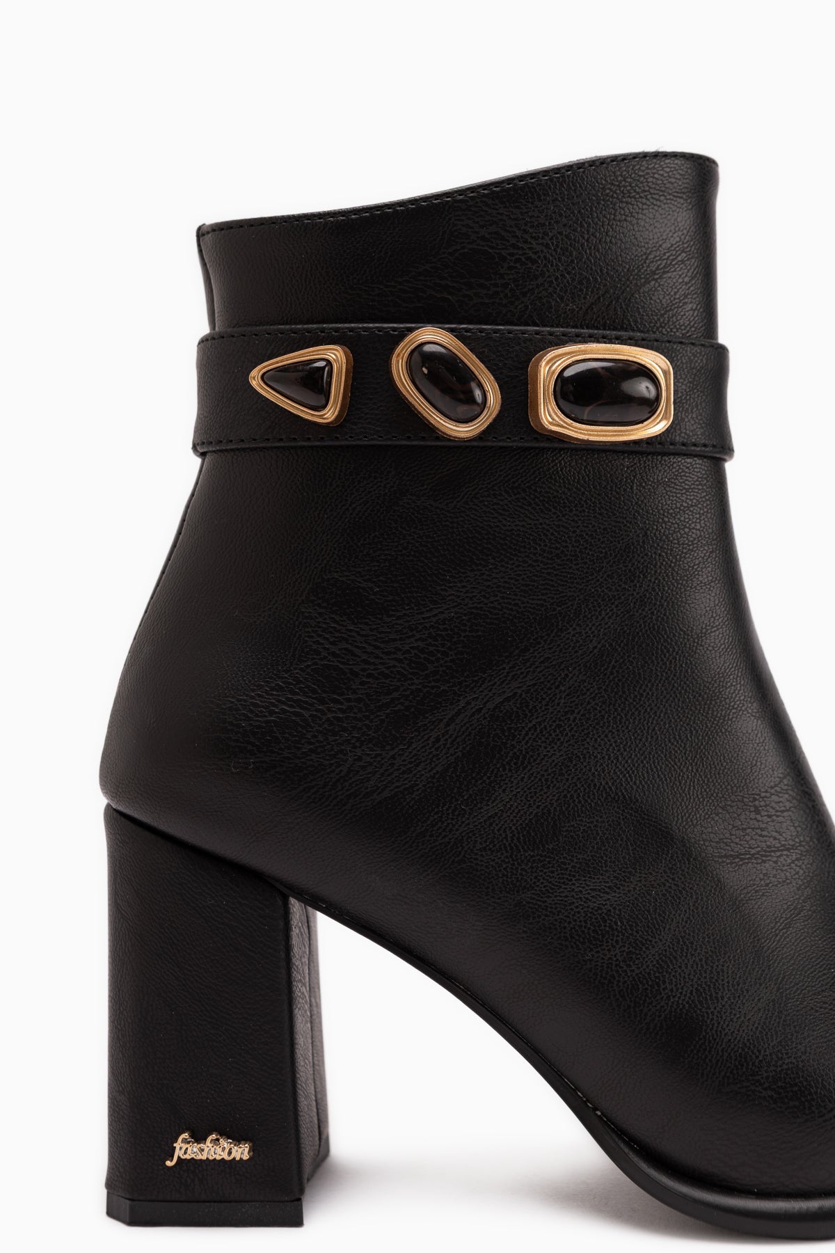 Loretta Black Removable Cuff 2-in-1 Heeled Women’s Boots & Ankle Boots