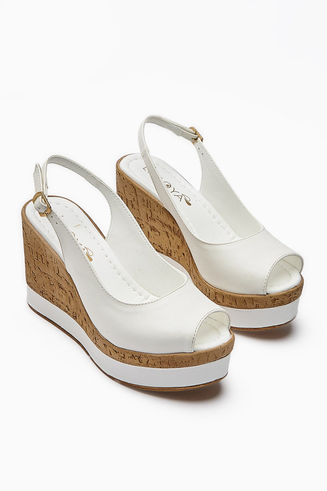 Jenny Women's White Platform Heels