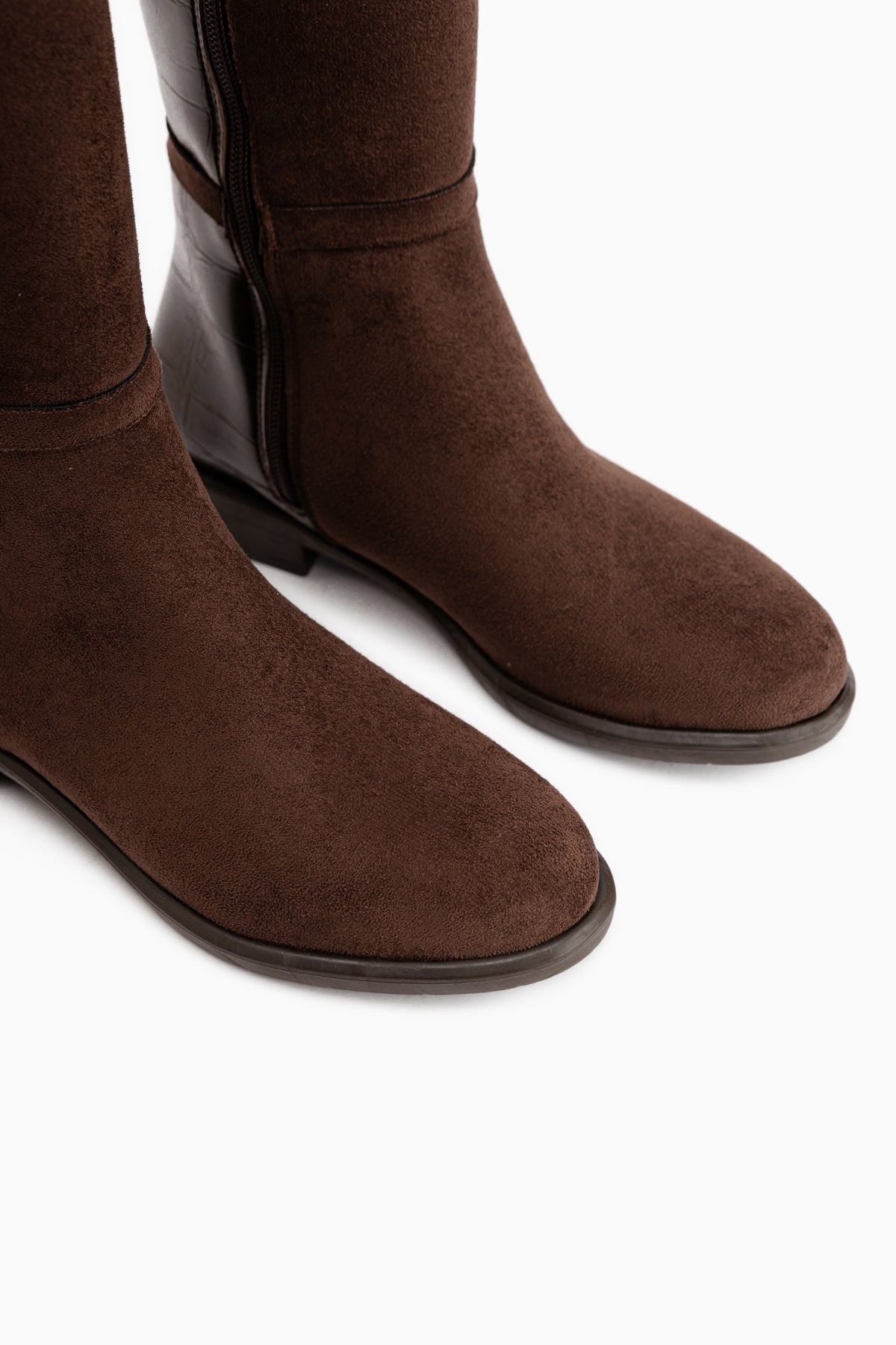 Essie Brown Suede Buckled Women’s Boots