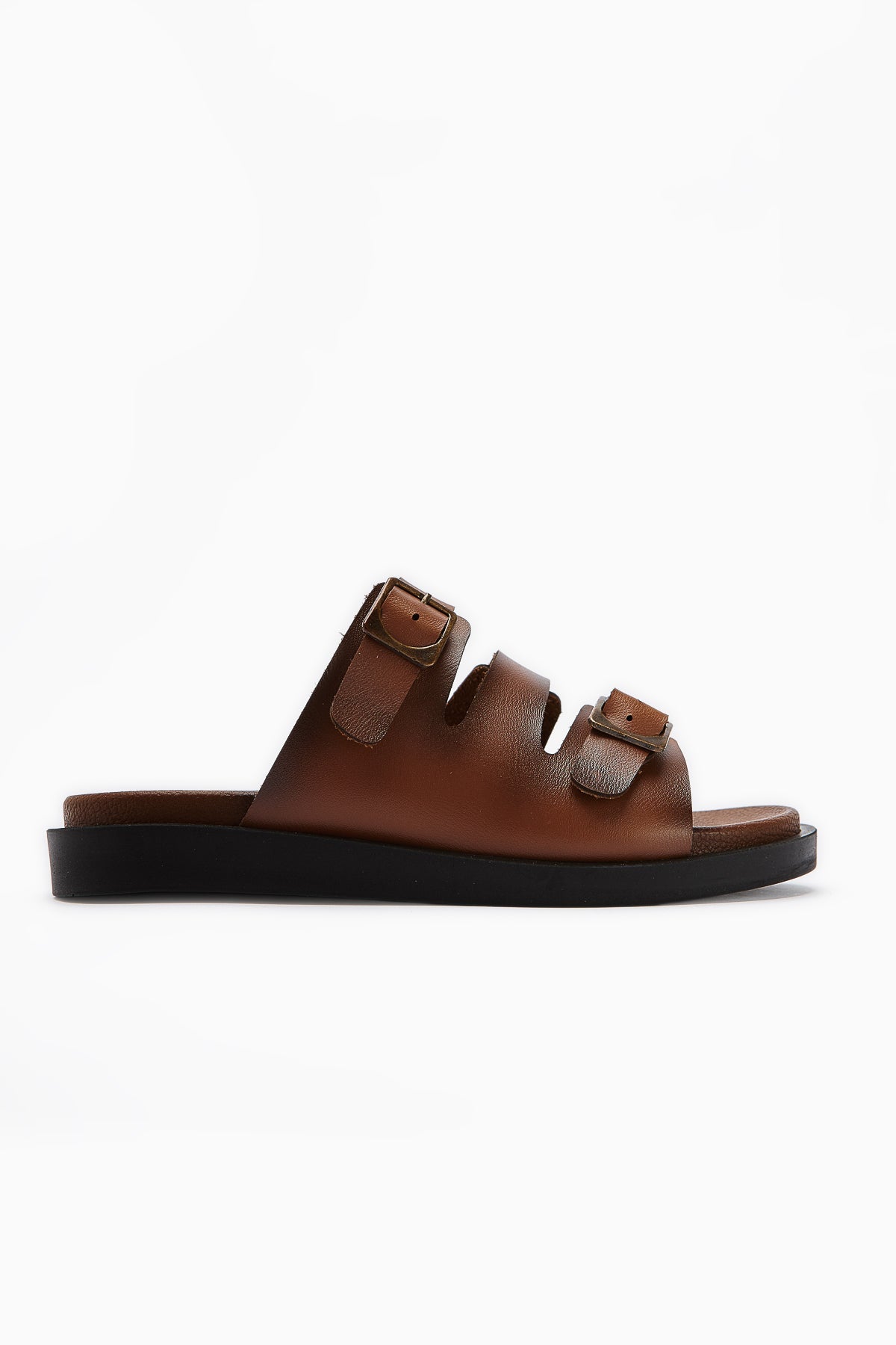 Cosima – Cognac Three-Strap Slide (Women)