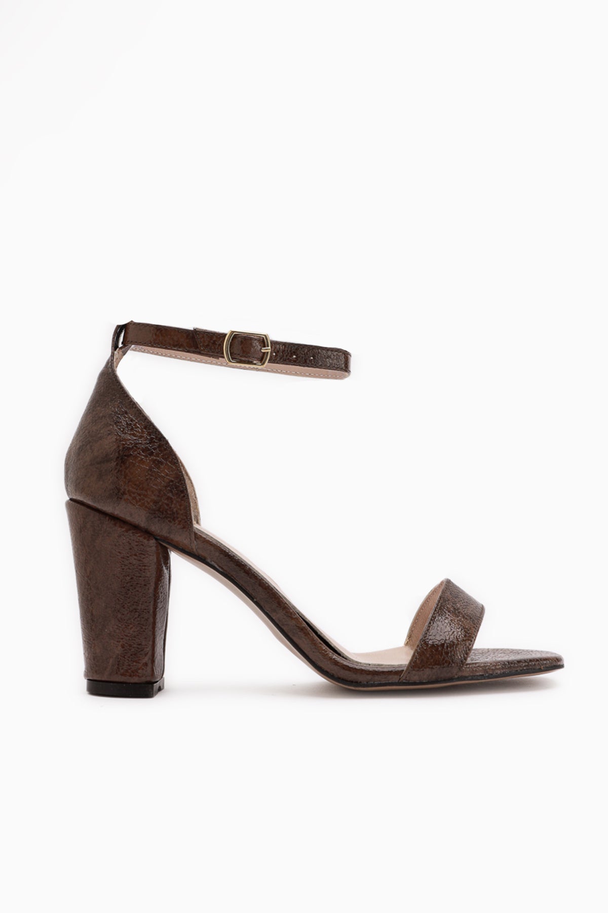 Erika Genuine Leather Brown Women’s Heeled Shoes