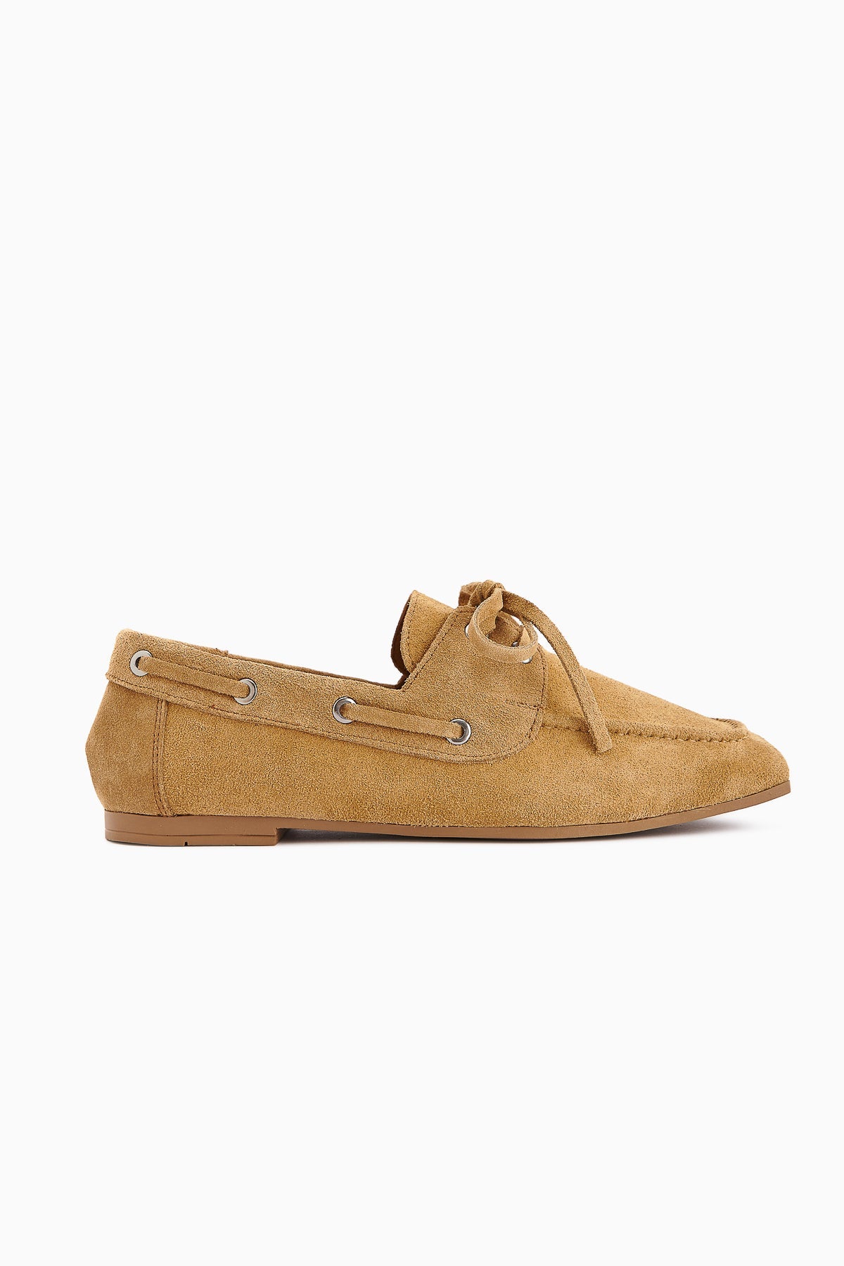 Arian Genuine Leather – Honey Suede Lace-Up Casual Loafer (Women)