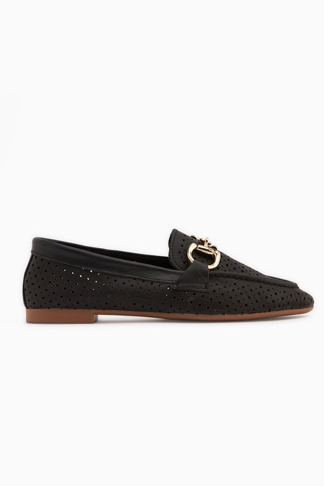 Rian Genuine Leather Black Buckled Women’s Ballet Flats