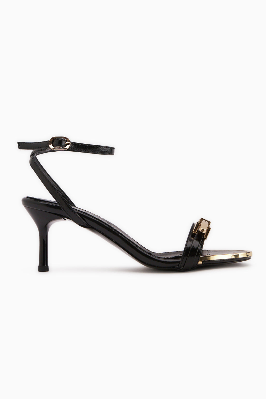 Kasia Black Buckled Women’s Heeled Shoes