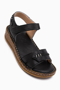 Leone Genuine Leather Black Women’s Sandal
