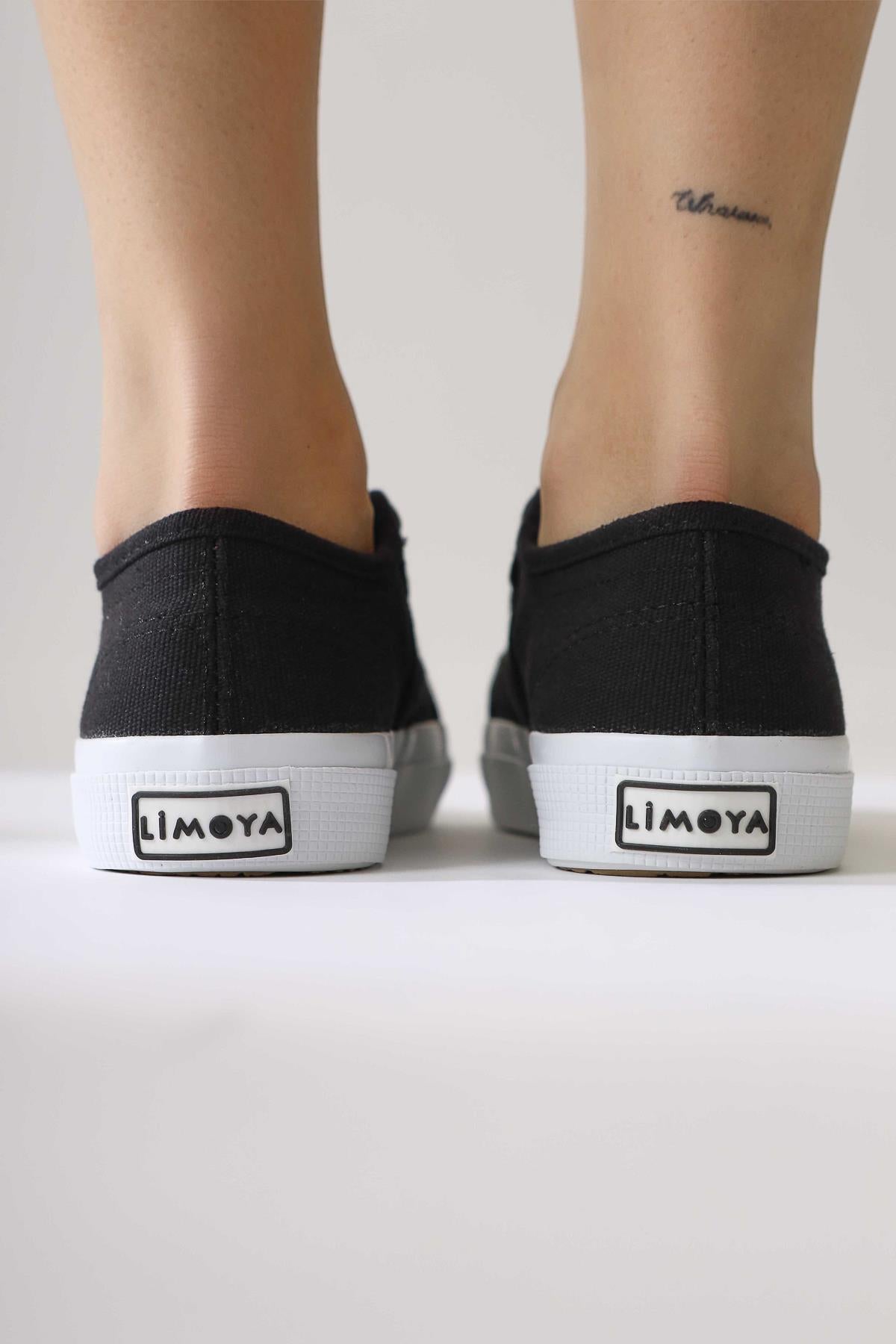 Timon – Black Linen Sneaker (Women)