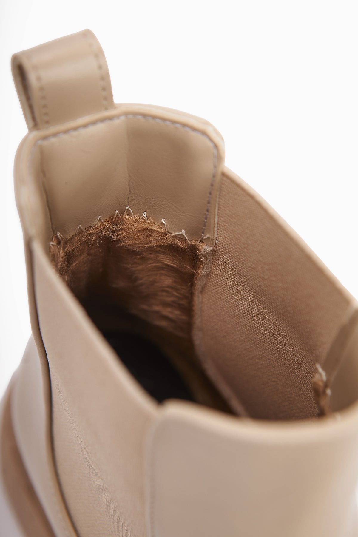 Juta Beige Elastic Pull-On Women's Boots