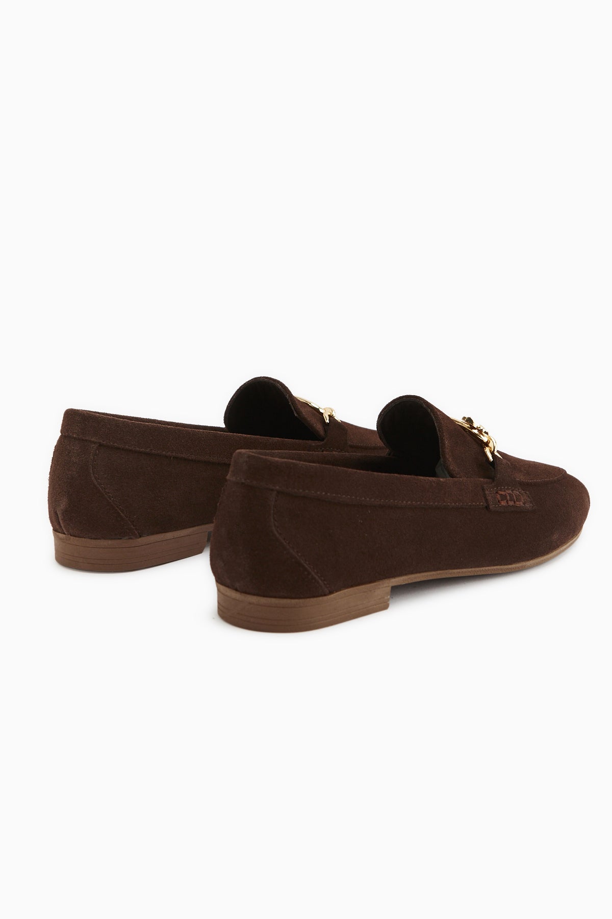 Alessa Genuine Leather Brown Suede Buckled Women’s Loafer Daily Moccasin Shoes