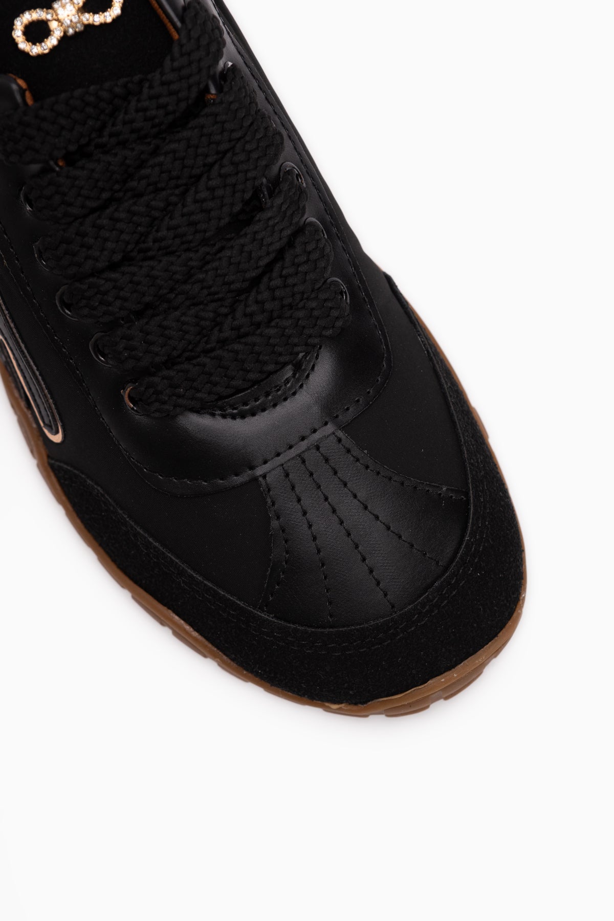 Jessica Black Suede Detailed Laced Women’s Sneakers