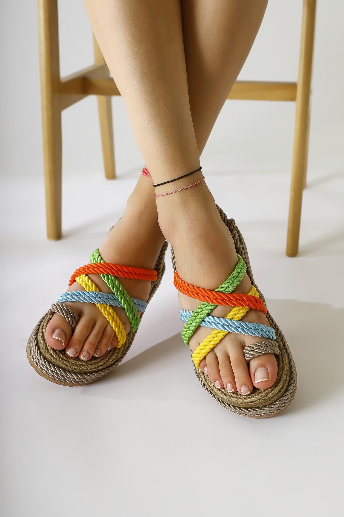 Spresa Mink Thick Soled Rope Sandals