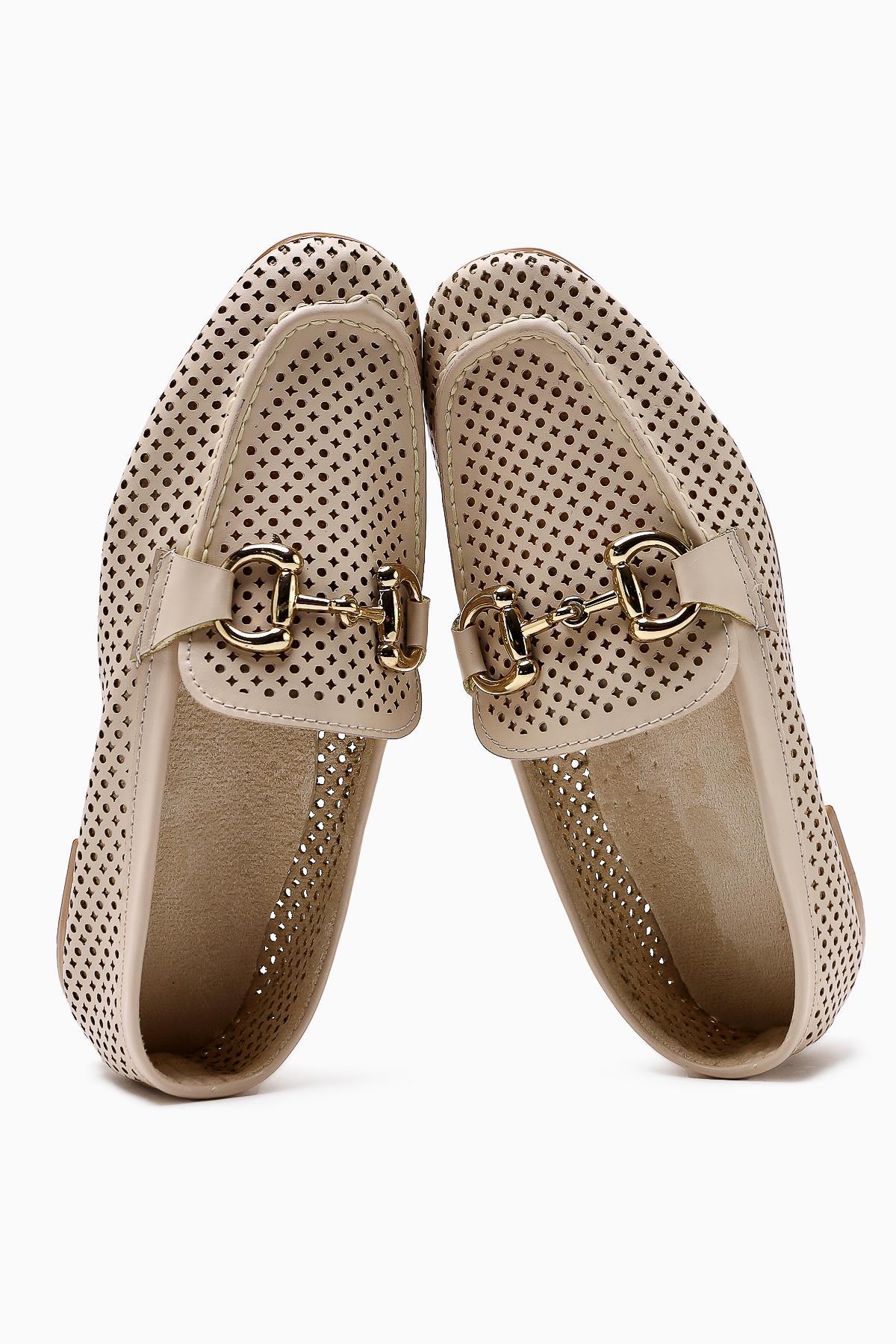 Gazali – Nude Buckle Ballet Flat (Women)