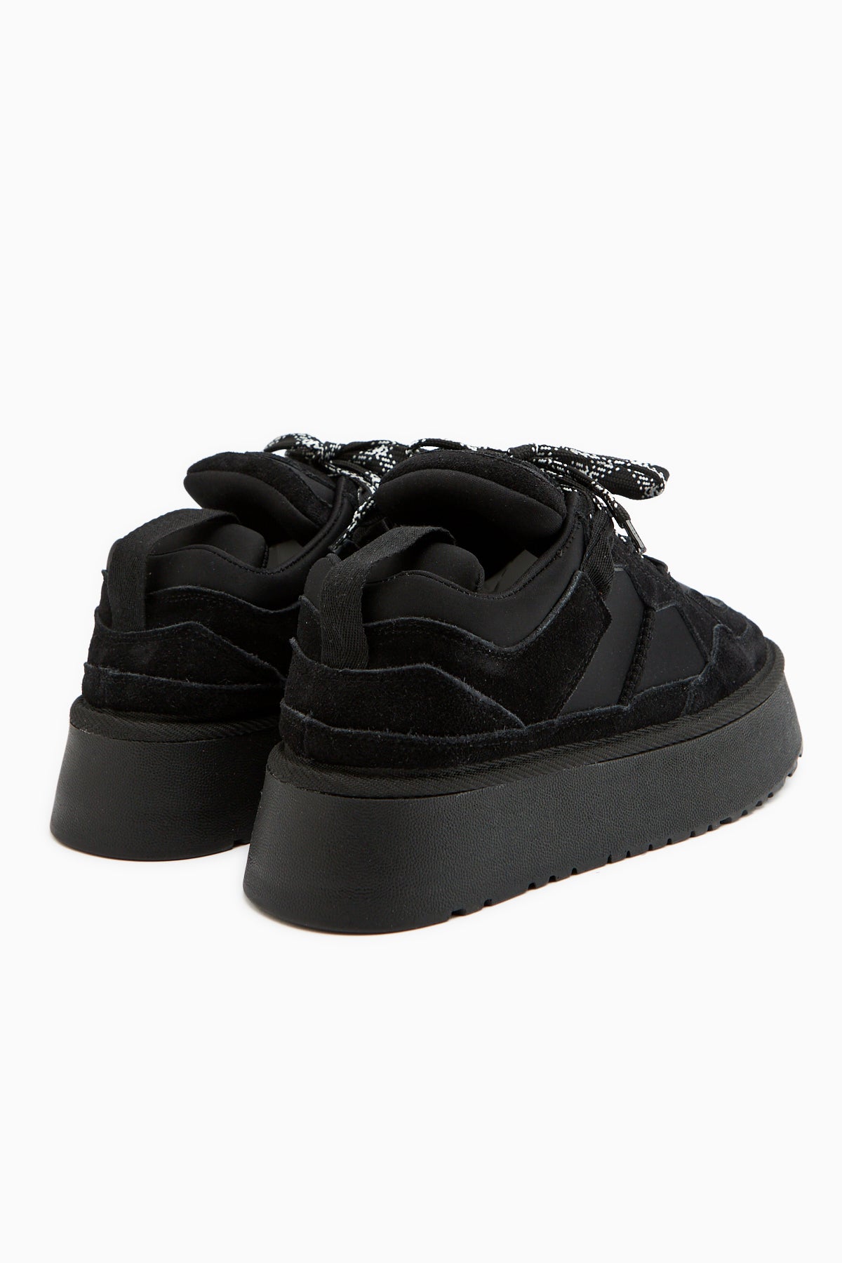 Rita – Black Suede Thick-Sole Casual Sneaker (Women)