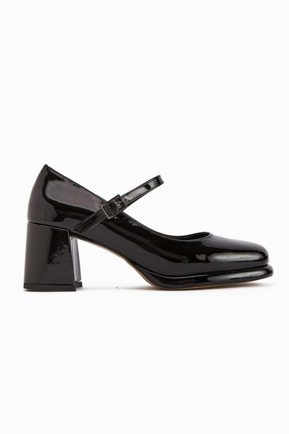 Junis Black Patent Leather Women's Platform Heels