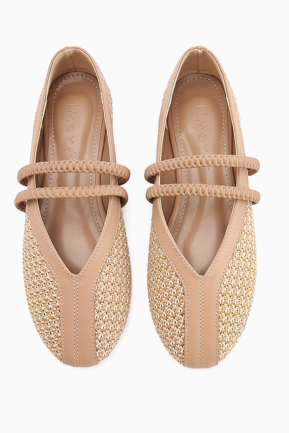 Gwen Beige Elastic Detail Women's Ballet Flats