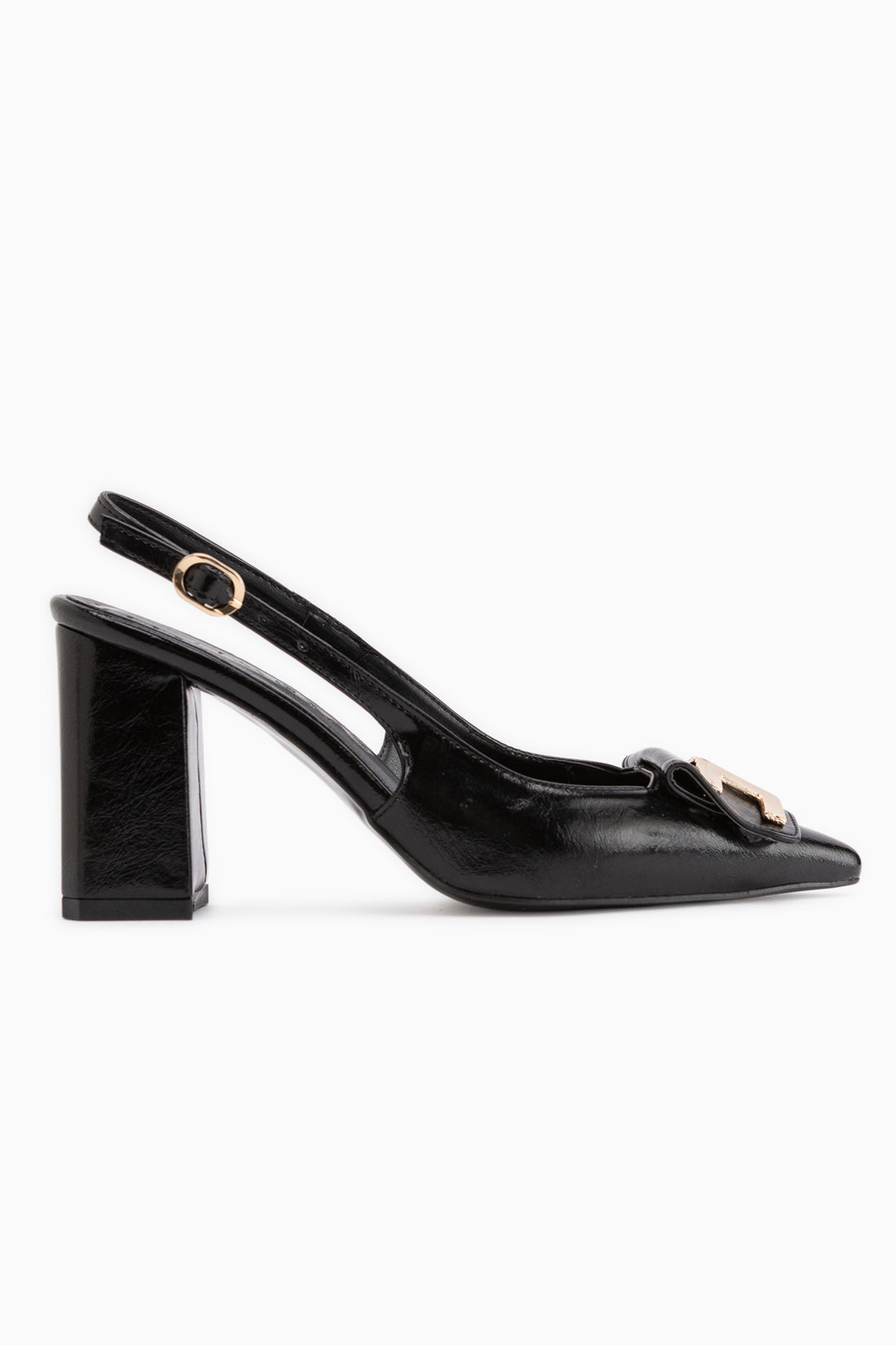 Rosemary Black Buckle Detailed Women’s Heeled Shoes