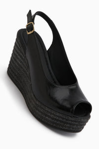 Caty Black Wedge Women’s Sandal