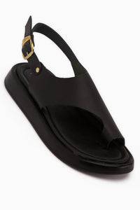 Alis Genuine Leather Black Thong Women’s Sandal