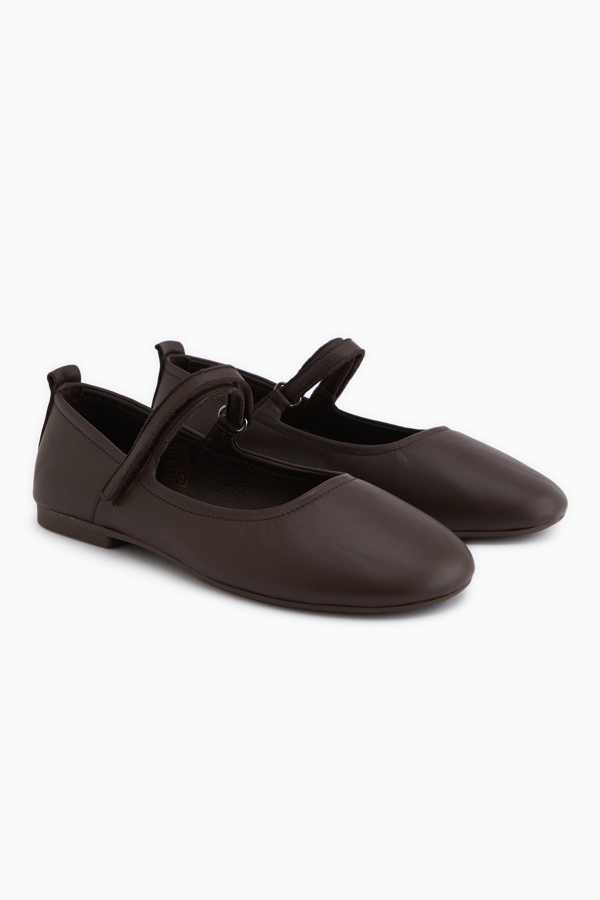 Sally Genuine Leather Brown Strap Women’s Ballet Flats