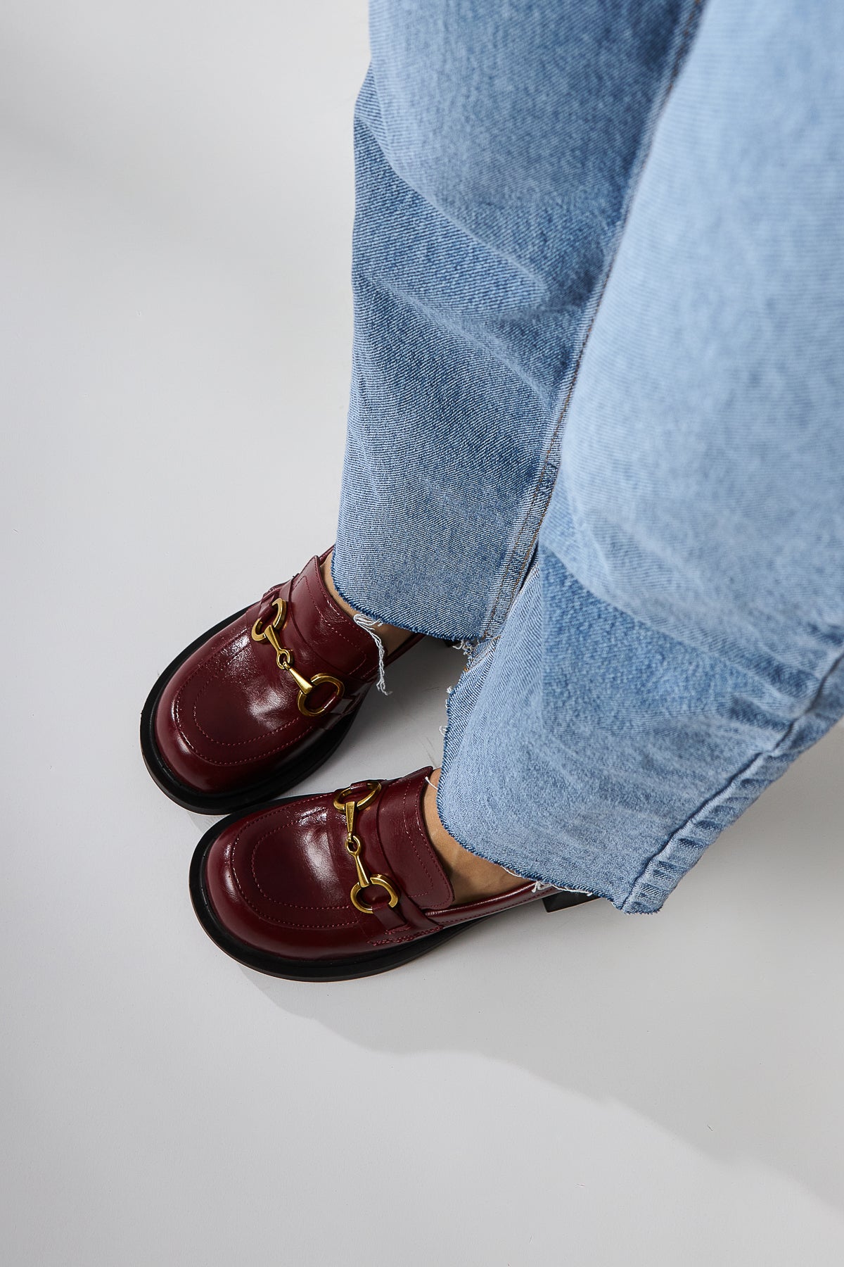 Berita – Burgundy Block Heel Shoe (Women)