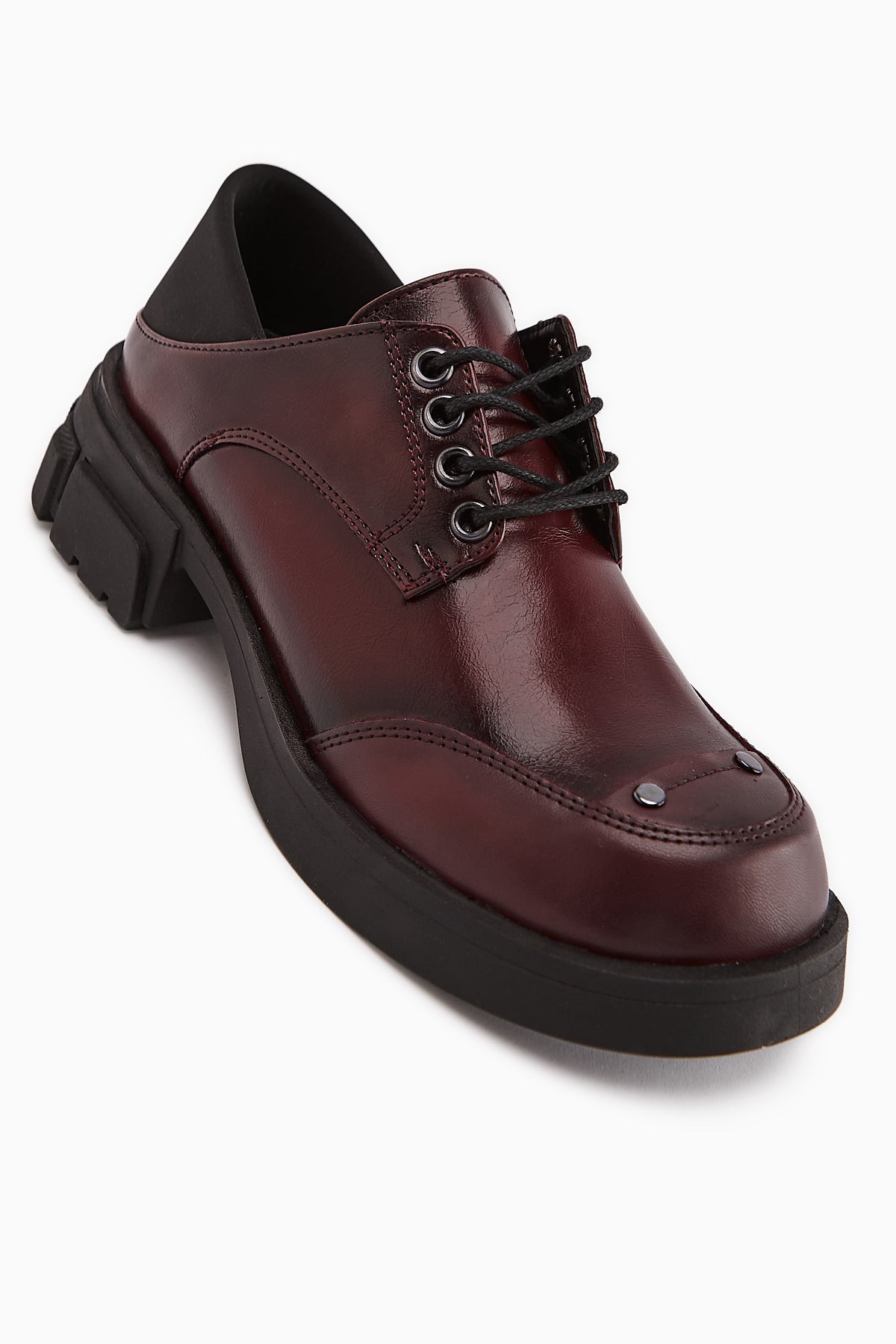 Lilas Burgundy Lace-Up Women's Loafer