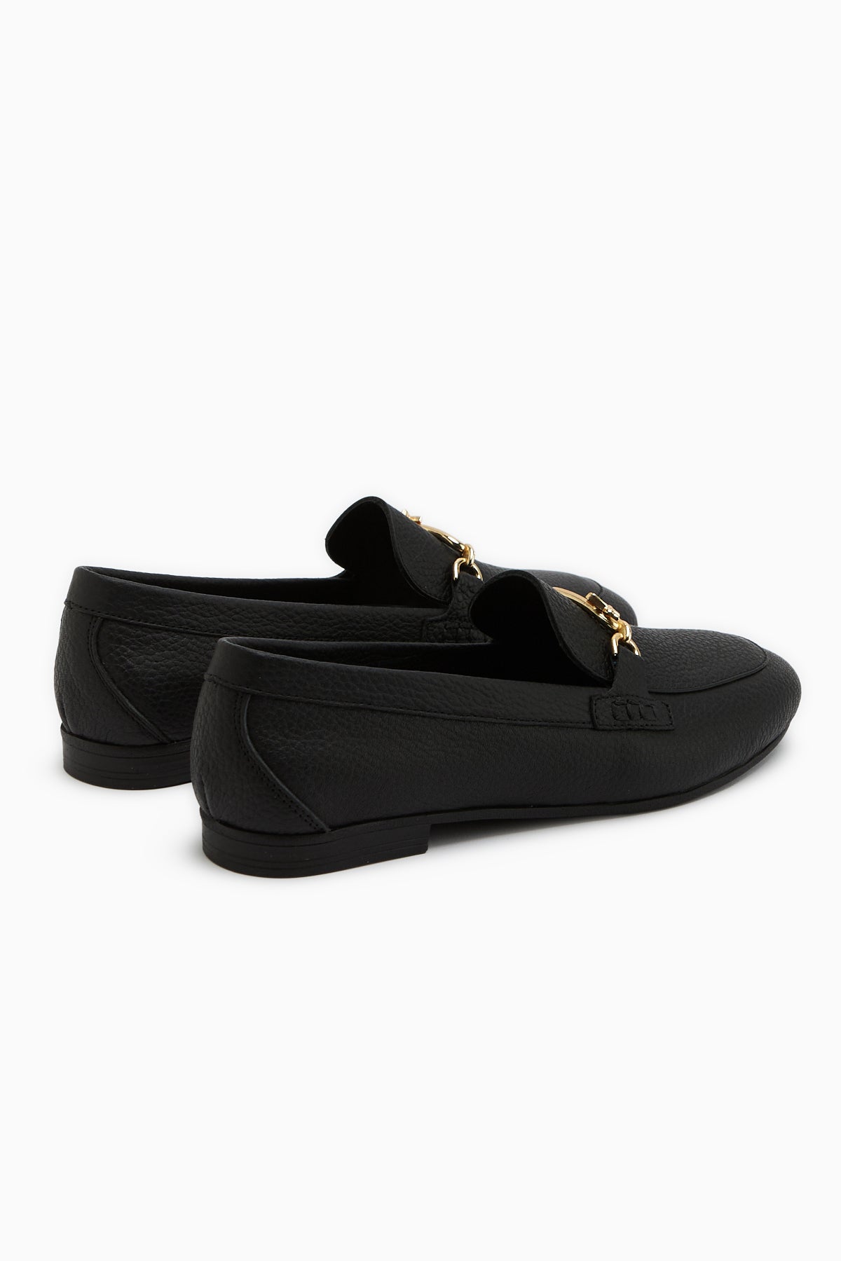 Alessa Genuine Leather Black Buckled Women’s Loafer Casual Moccasin Shoes