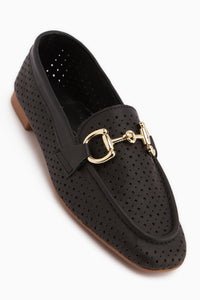 Rian Genuine Leather Black Buckled Women’s Ballet Flats