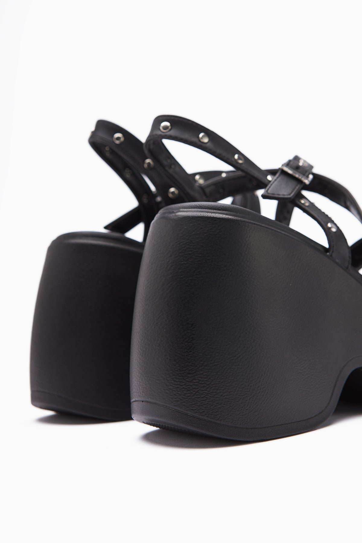 Ying Black Strappy Platform Heels Women's Sandals