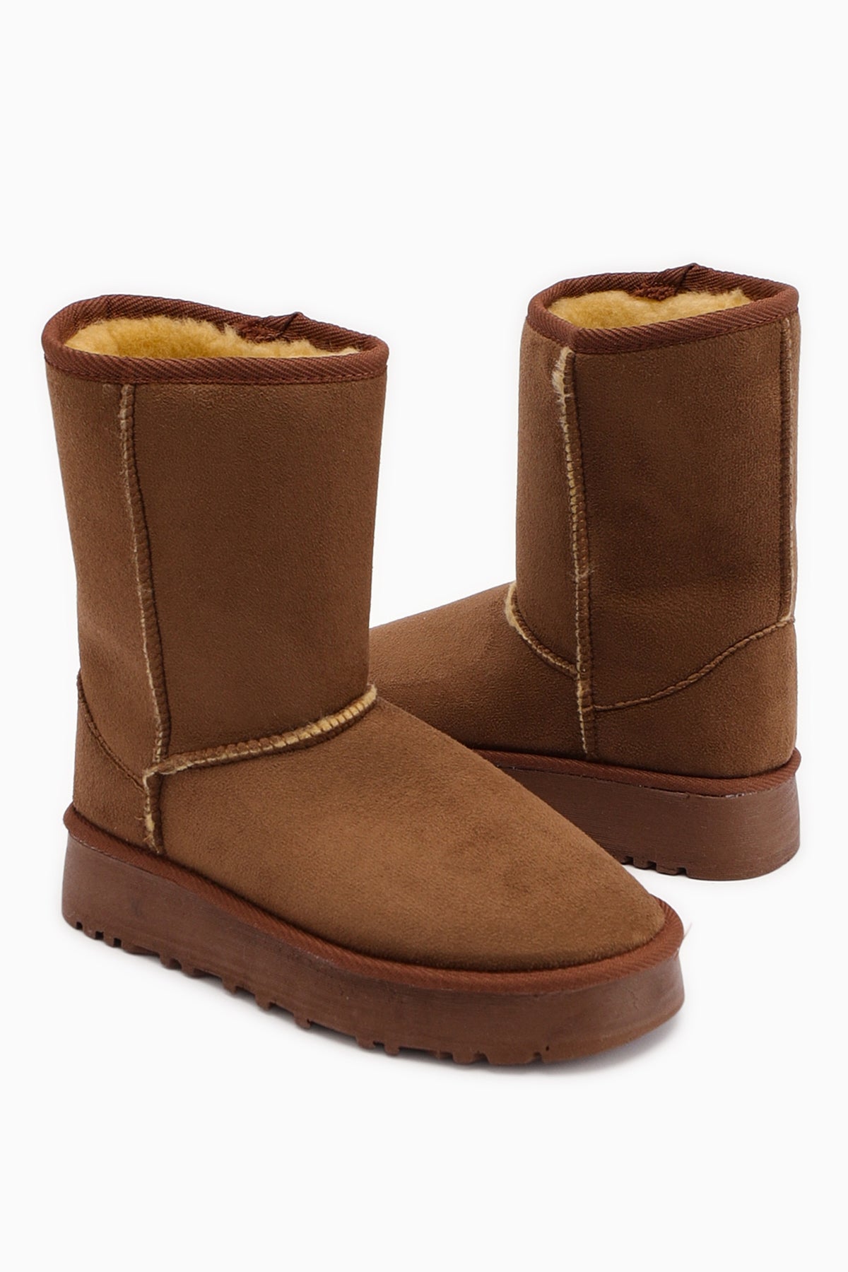 Lena-Birgitta Tan Suede Fur Lined Women’s Boots