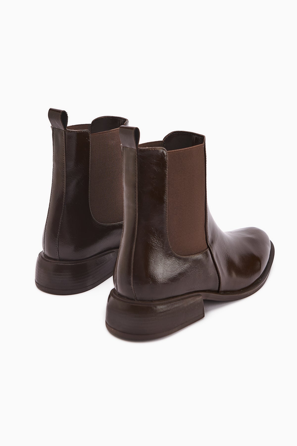 Juta Coffee Elastic Pull-On Women's Boots