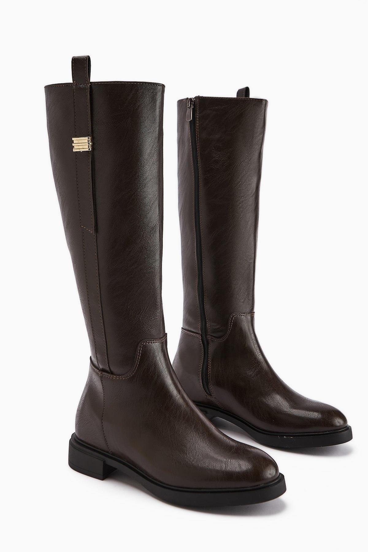 Kaisa Women's Coffee Buckled Boots